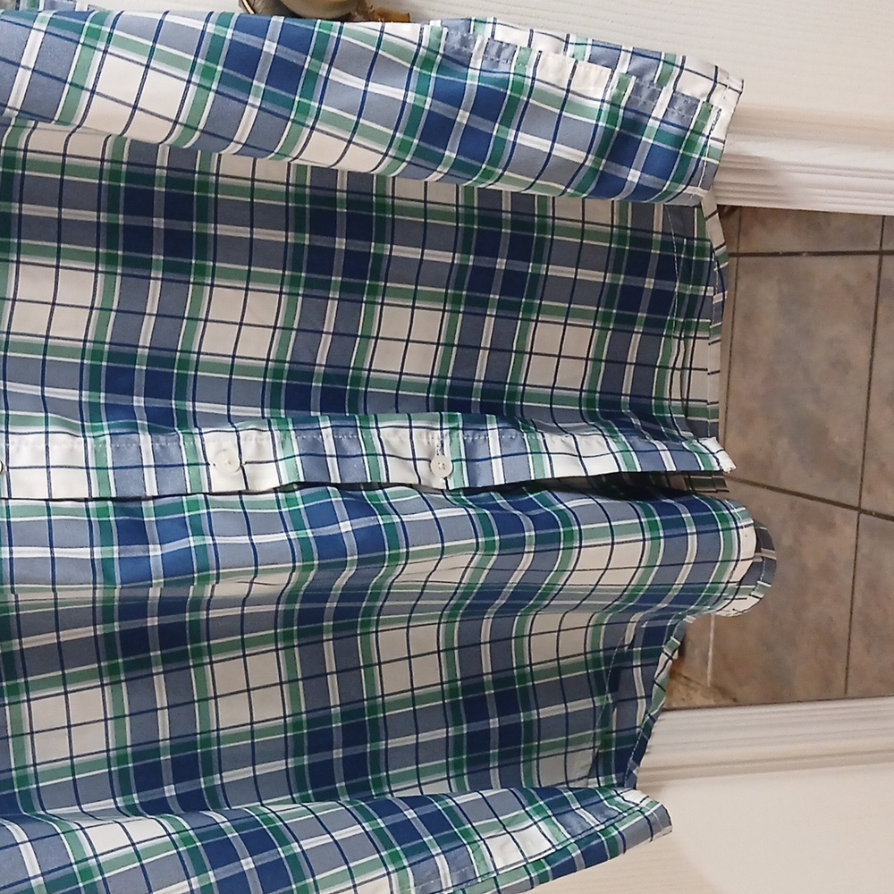 Men's Blue Plaid Shirt Size XXL - Picture 3 of 7
